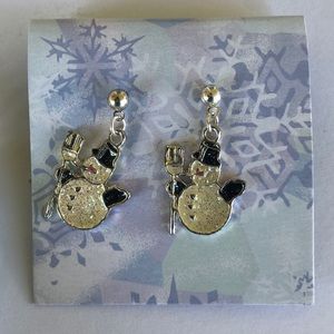 10 Dangling Snowman Earrings